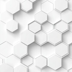 Fototapeta premium White Hexagonal Pattern Background for Modern Designs