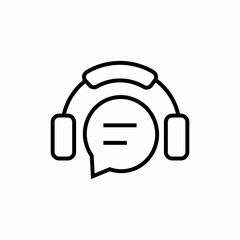 headset speech bubble helpdesk icon sign vector