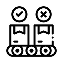 Fototapeta premium quality control line icon