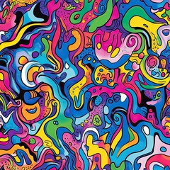 Vibrant Abstract Colorful Swirls and Shapes Background Design
