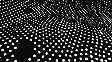 Abstract Black and White Polka Dot Pattern  Dots Background  White Circles on Black  Geometric Design  Pattern Texture  Modern Design   Abstract Wallp