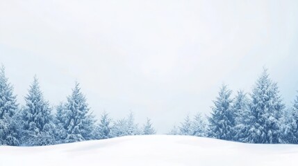 Fototapeta premium Vast winter landscape with clear sky and ample copy space for your creative ideas