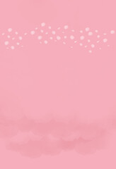Pink Background with details of brushes