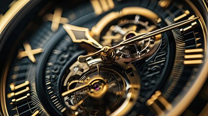 a luxury watch with intricate details