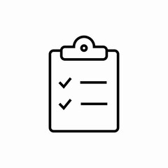 clipboard check list icon sign vector