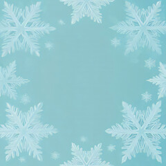Obraz premium blue snowflake winter background graphic design illustration