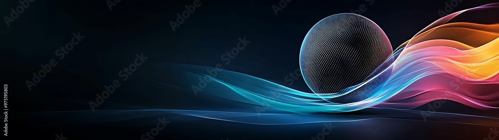 Poster futuristic carbon fiber panini projection on abstract background in realistic style with sharp focus