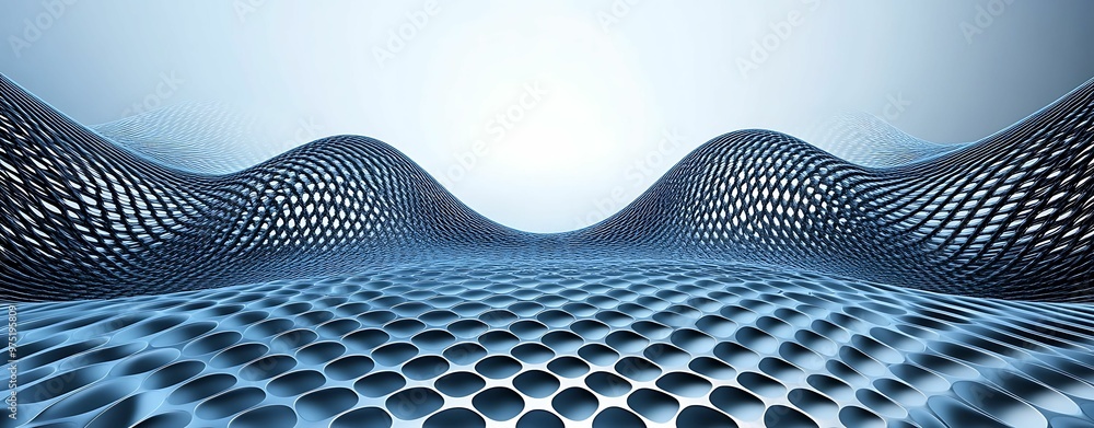 Poster ethereal carbon fiber symmetry: intricate weave pattern in soft light with fantasy backdrop illumina