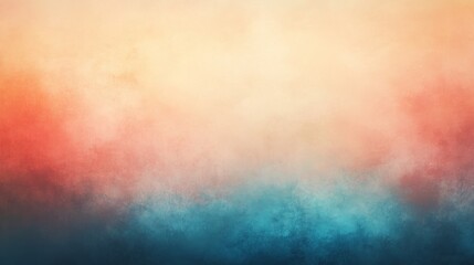 Obraz premium Serene Gradient Artwork: Blurry Blues to Warm Reds - Abstract Digital Art