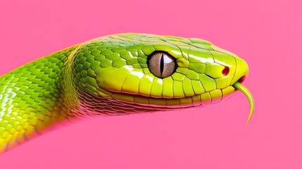 A modern and sleek digital illustration of a snake biting its own tail forming a circle symbolizing eternity and selfrenewal with a gradient of green and gold metallic accents