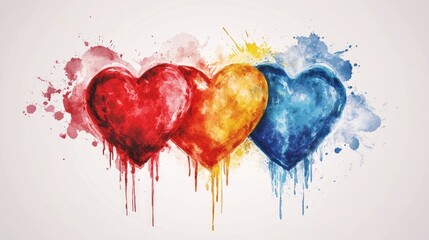 World Heart Day Watercolor Poster: Heart Health Awareness