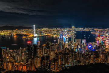 Hong Kong Night View from Victoria Peak