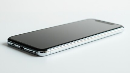 a modern smartphone on a clean white background 