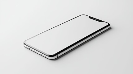 a modern smartphone on a clean white background 