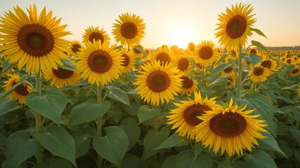 Obraz premium sunflower field in summer