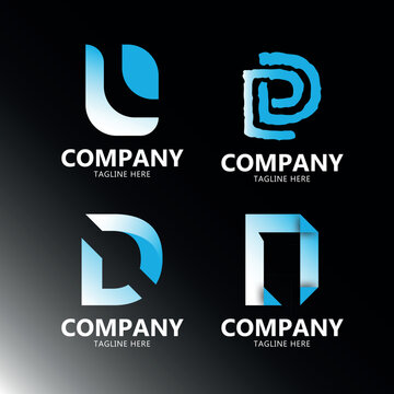 Logotipos modernos letra D