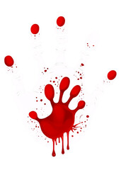 Halloween Focused Bloody handprint or footprint Clipart Well-suited for Outfit, Hoodies & Sweatshirts, Anime sticker, Framed print, Throw blanket
