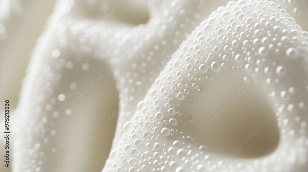 Poster a close-up view of 3d bubble letters with a textured, rubber-like surface, reflecting light in a sof