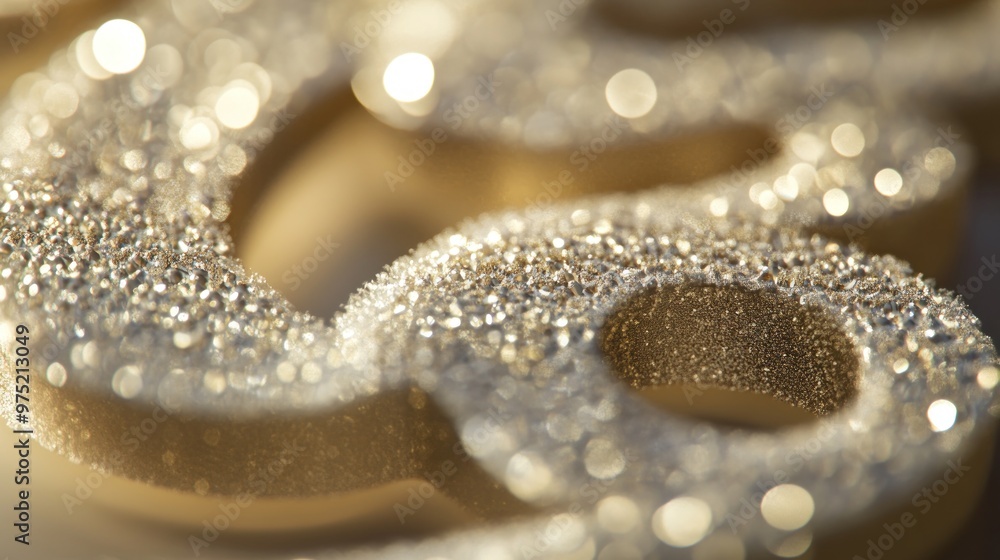 Poster a close-up view of 3d bubble letters with a textured, rubber-like surface, reflecting light in a sof