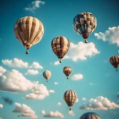 Fototapeta premium hot air balloon in flight