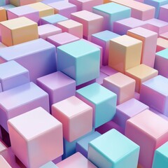 Obraz premium Abstract Colorful Cubes Pattern.