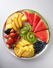 Fresh fruit platter with pineapple