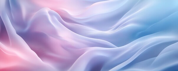 Obraz premium Soft pastel abstract fabric waves, flowing gradient design