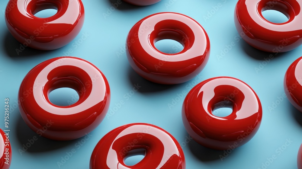 Poster a minimalist composition where 3d bubble letters are arranged in a clean, orderly pattern, with each