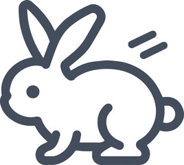 Obraz premium Rabbit Icon, Animal, Cuteness, Symbol, Nature, Pet