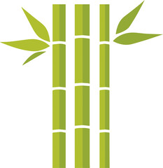 Simple design symbolizing bamboo image, nature and Asian elements