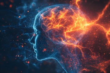 Fototapeta premium Activate 100 of Your Brain with 40 Hz Gamma Binaural Beats for Enhanced Focus Mindfulness and Spiritual Enlightenment