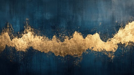 Gradient blending deep indigo and rich gold, with a shimmering effect suggesting luxury and sophistication