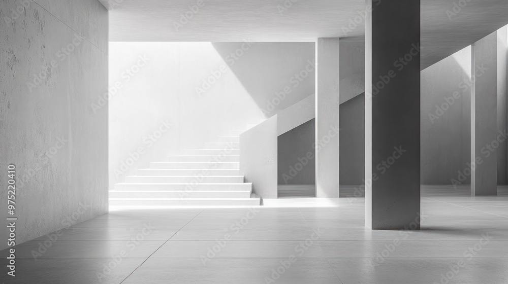 Poster soft gradient of light grays transitioning to a subtle off-white, creating a minimalist and elegant 