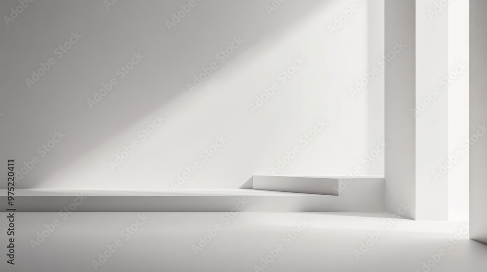Poster soft gradient of light grays transitioning to a subtle off-white, creating a minimalist and elegant 