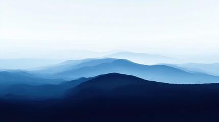 Fototapeta premium Smooth gradient from a deep navy blue to a light, airy sky blue, evoking a sense of vastness