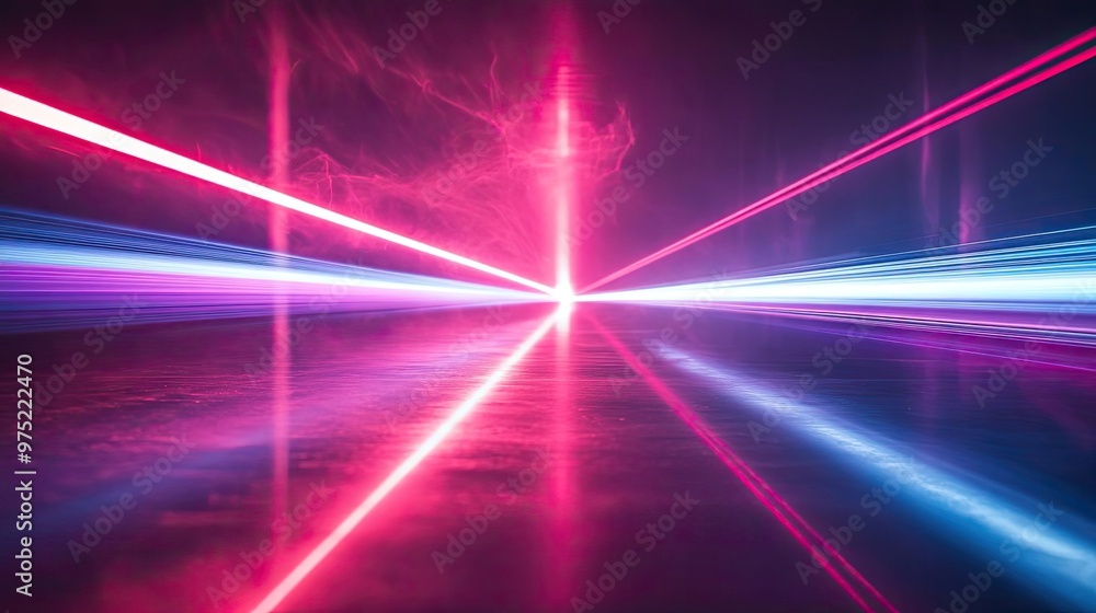 Aufkleber dynamic laser beams converge in a vibrant display of colors, creating an energetic and futuristic at