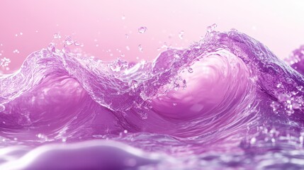 Abstract crystal glass is semi transparent. Water ripple.