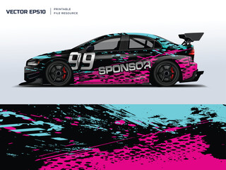 Car Livery Graphic Vector. Abstract Grunge Background Design for Vehicle Vinyl Wrap and Car Branding, Can Be Used in All Types of Your Car