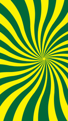 Vertical background with rays green and yellow 