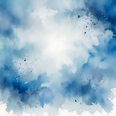 A Watercolor-Inspired Gradient of Soothing Blue Clouds and Gentle Light