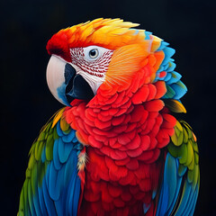 Fototapeta premium red and blue macaw