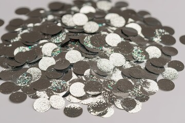 Silver Shimmer and Shiny Sparkle Confetti for Festive Celebrations