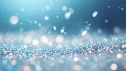 The sparkling blue and white glitter backdrop offers a mesmerizing texture that enhances artistic designs and settings