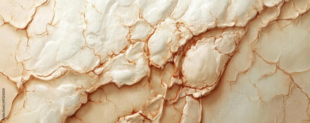 Aufkleber abstract texture of cracked, creamy surface with warm tones, ideal for backgrounds and artistic proj