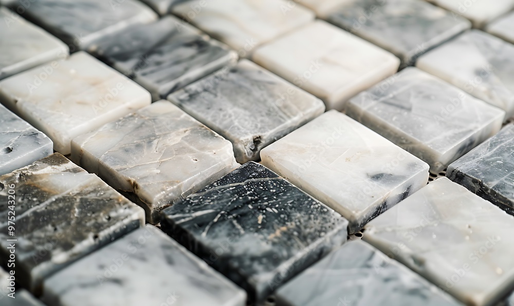 Poster close up of white marble texture background. selective focus with shallow depth of field.