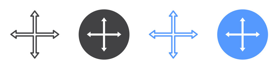 Obraz premium Drag icon flat line symbol set.
