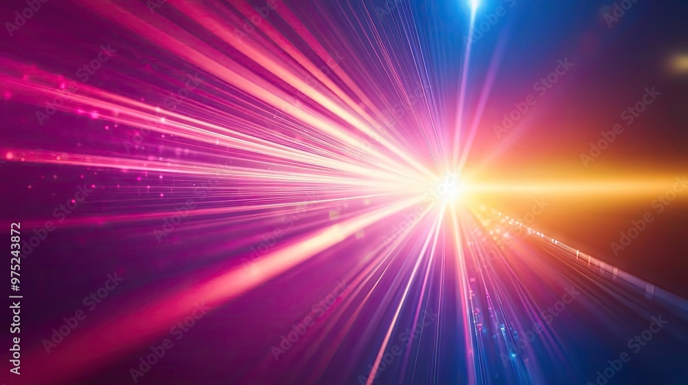 Aufkleber vibrant burst of colorful lights creating an abstract and dynamic background, perfect for artistic p