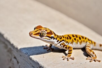 Obraz premium brown lizard on a wooden background