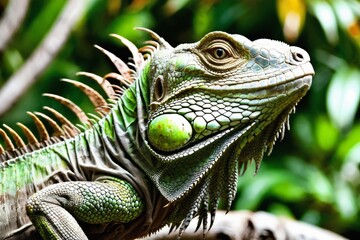 Fototapeta premium iguana on a branch