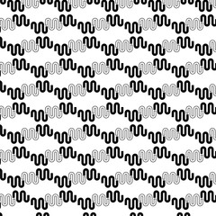 Monochrome Geometric Chain Seamless Pattern